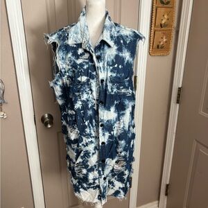 Kroix Distressed Tie Dyed Sleeveless Shirt Size 2XL